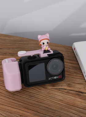 适用大疆DJI action4/5pro/5相机原厂兔笼手柄快门按键玛特满配件