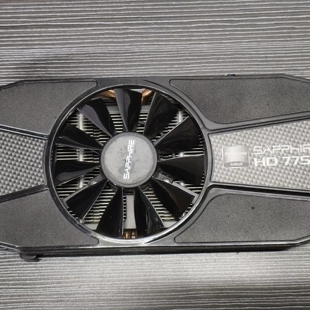 蓝宝石HD7750白金版显卡风扇带外壳散热器，原装拆机成色好