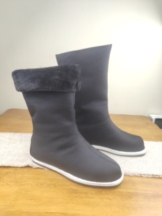 官兵道具摄影靴子 婚鞋 冬天古装 古代风cos汉服戏曲男女内增高棉鞋