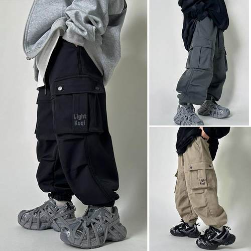 长裤棉工装裤束脚加绒