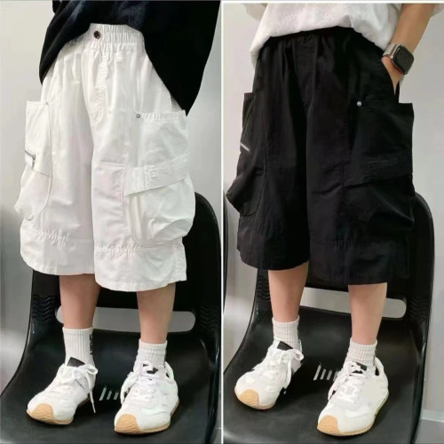 夏季薄款宽松大口袋工装儿童短裤