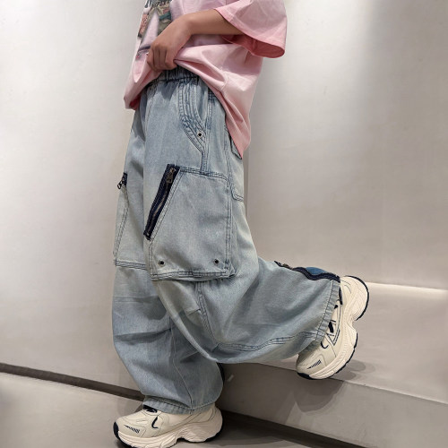 男童春秋2026新款痞帅牛仔长裤