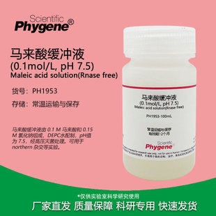 马来酸缓冲液 无菌 100mL 500mL 7.5 free 0.1mol RNase