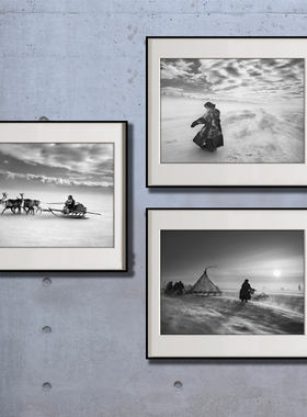 Sebastiao Salgado萨尔加多黑白人文艺术摄影挂画装饰画黑色框