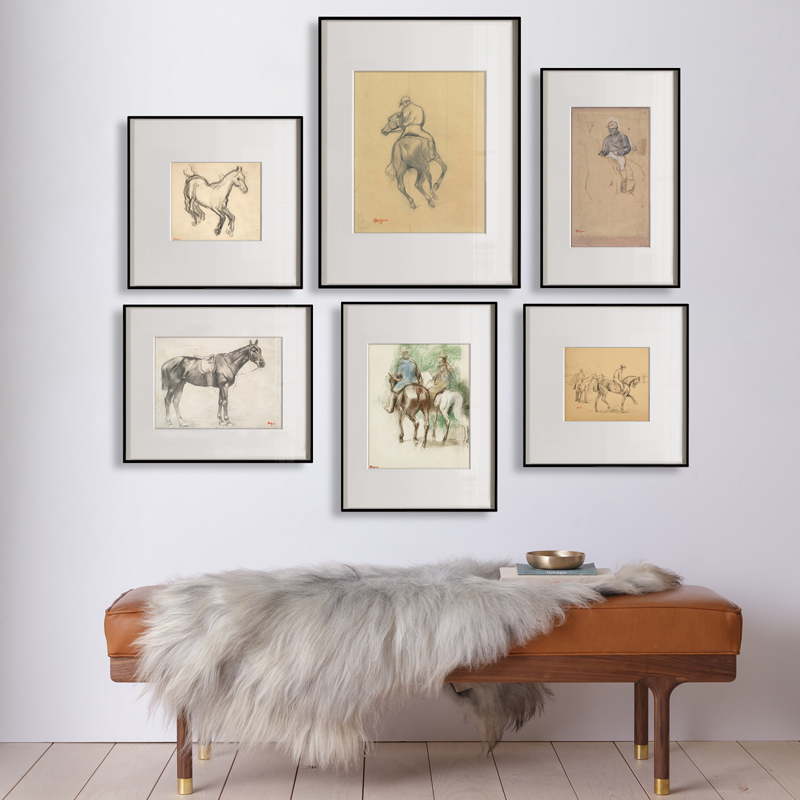 edgardegas印象派大师素描马艺术书房客厅壁画设计软装高档装饰画