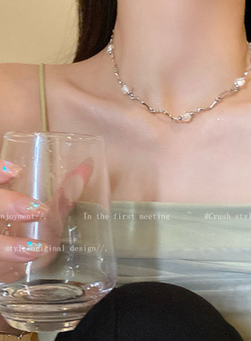 不规则金属项链女夏季冷淡风百搭颈链配饰ins小众设计感手链 热卖