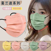 口罩莫兰迪色云朵型蝴蝶形波浪防晒防紫外线口罩女高颜值2025新款