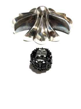 特价匠银JY 黑银系列925纯银十字架墓葬古墓复古做旧高街戒指指环