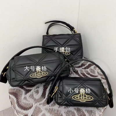 高品质现货  复古土星高级感斜挎包女洋气时尚小方包hezel包