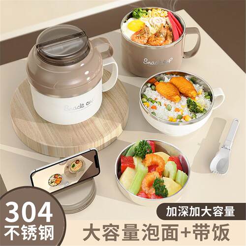 高端304不锈钢快餐家用带