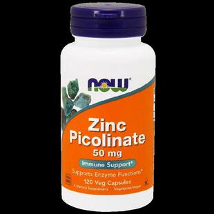 现货美国now锌片吡啶甲酸锌Zinc Picolinate成人补锌 50mg
