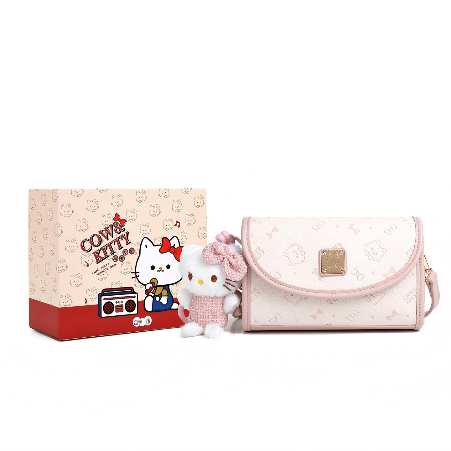 官网正品Cow&amp;Kitty2026新款卡通小方包斜挎包可爱百搭时尚单肩包