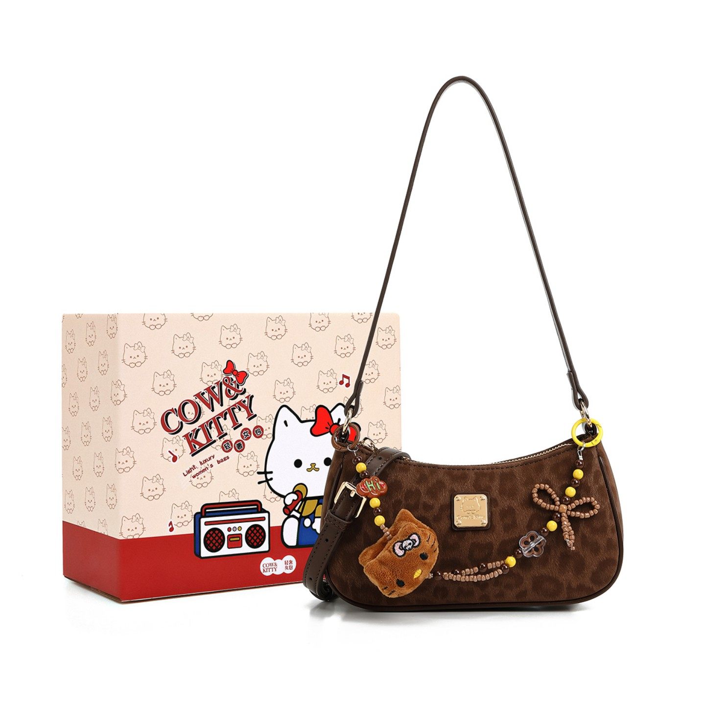 官网正品Cow&Kitty卡通腋下包女2026新款新月形时尚百搭单肩包包,箱包皮具/热销女包/男包,腋下包,淘宝优惠券,粉丝福利购,淘宝优惠卷
