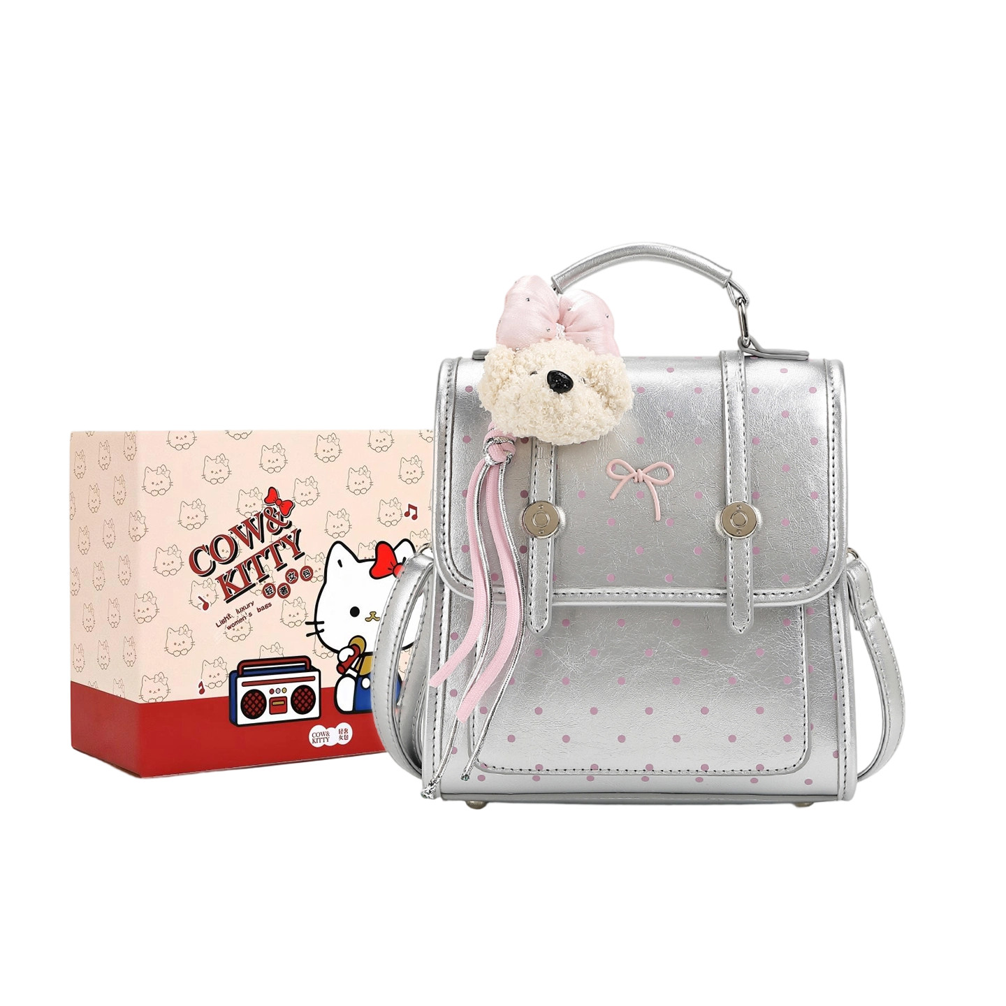 官网正品Cow&Kitty双肩包2026新款甜美学院风高颜值双肩包小背包