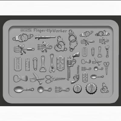 【FingertipWorker】链接法式蝴蝶结玩具总动员 美甲雕花模具