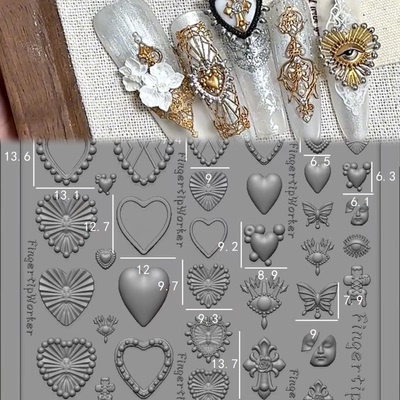 FingertipWorker｜小众精致巴洛克配件美甲模具