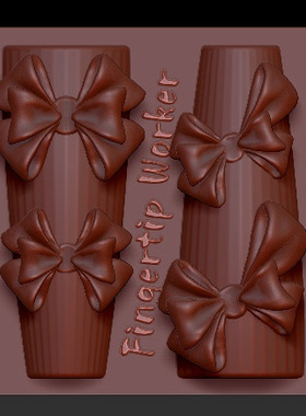 FingertipWorker ｜龙心蝴蝶结美甲模具精致蝴蝶结模具