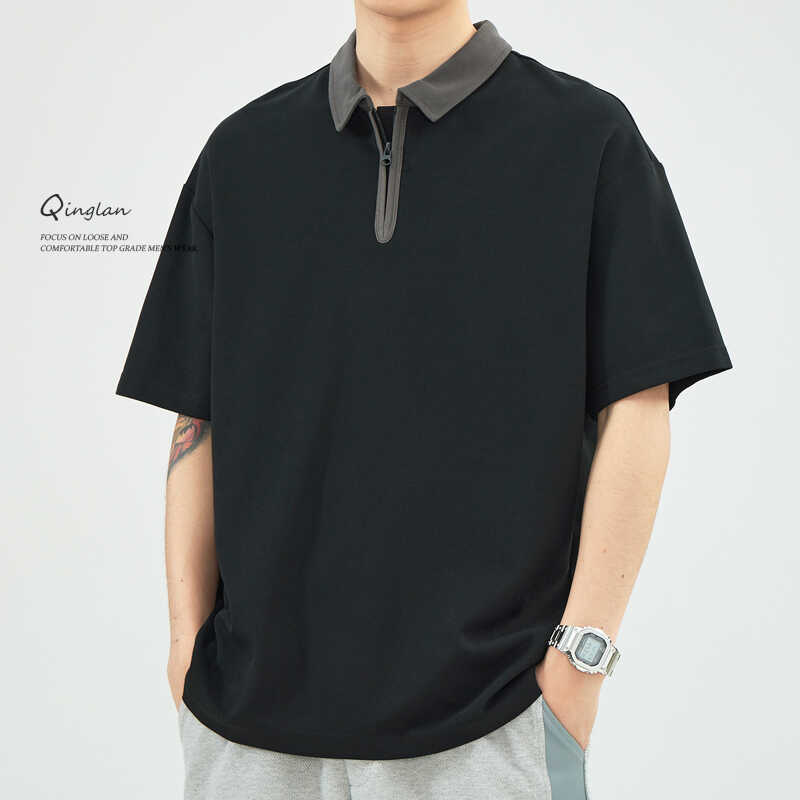 简约短袖polo衫大码休闲男士
