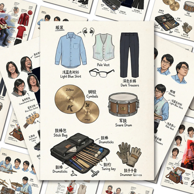 18张五月天OOTD创意贴纸大张高清创意房间墙面桌面笔记本贴画自粘