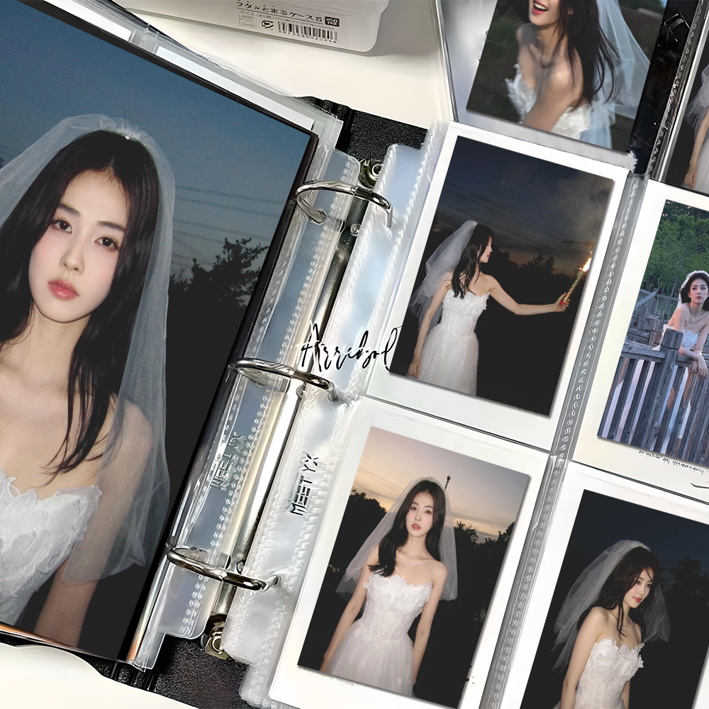 爆款高颜值女明星白鹿周边氛围感神图白梦妍精美小卡创意明信片