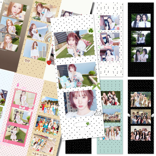 h2h心连心Hearts2Hearts韩系波点三宫格小卡明信片Kpop女爱豆周边