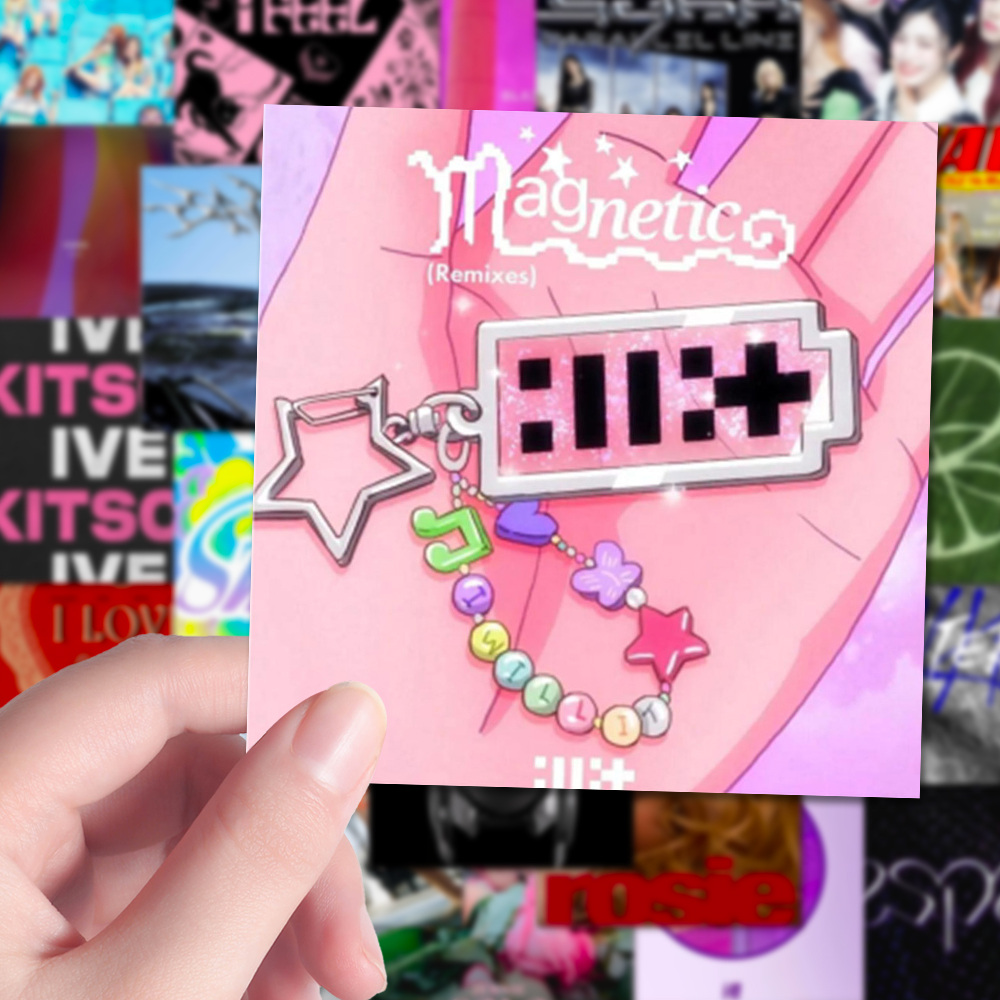240张Kpop专辑封面韩娱女团人气潮流多巴胺涂鸦小众创意平板贴纸