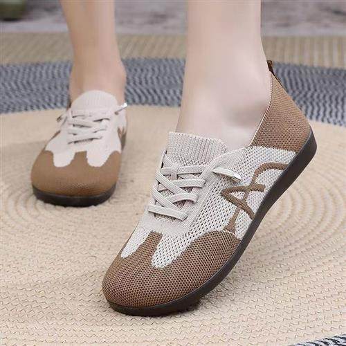 亿凌好物精选女鞋德训妈妈鞋中年款复古休闲鞋子软底百搭透气布鞋