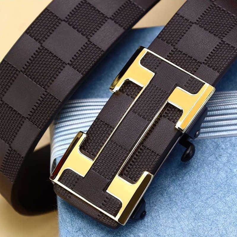 男士真皮皮带跃可甄选自动扣腰带新款商务休闲裤带潮