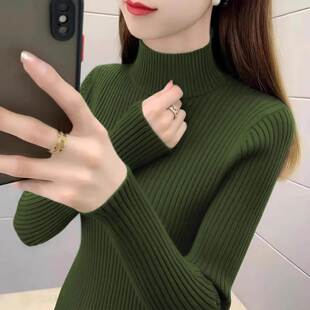 芸菲汇女装秋冬季高领打底衫保暖毛衣针织内搭长袖慵懒风加厚上衣