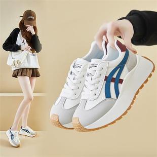 学生运动跑步休闲鞋 ins韩版 女2025春季 老爹鞋 厚底增高XFK851 新款