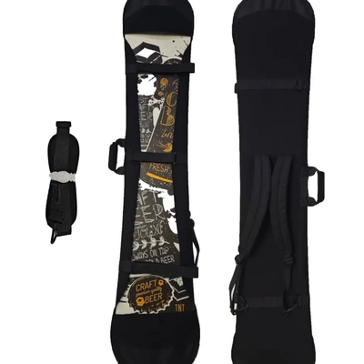 现货加宽款单板滑雪板饺子皮滑雪板板套固定双肩背带可拆卸单肩带