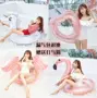 Ngọn lửa flamingo cộng với điểm cà tím bãi biển thêm vòng bơi lớn dành cho người lớn màu đỏ siêu thực tế trong cặp đôi thương hiệu thủy triều - Cao su nổi phao bơi biển