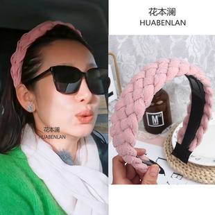 花儿与少年秦海璐同款发箍粉色编织麻花头箍高颅顶简约高级感头饰