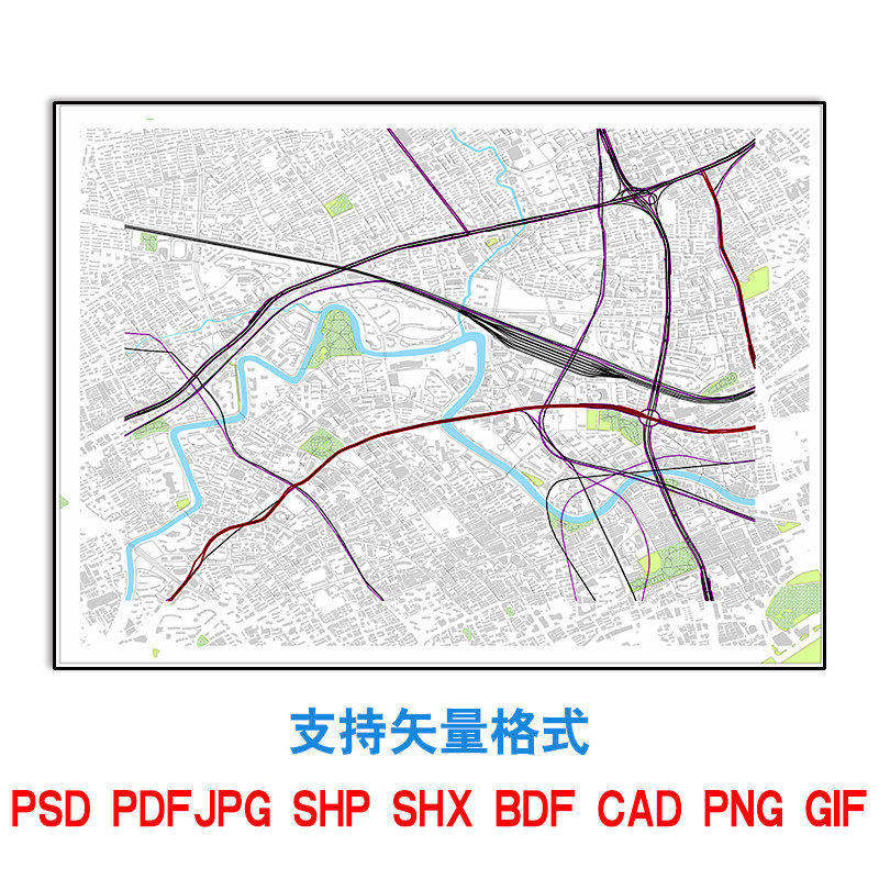 矢量地图新款订制全国各区域上海火车站特殊图可修改AI格式电子版