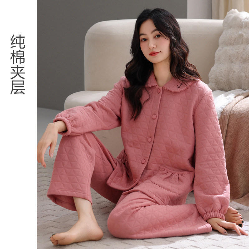 乌拉拉公主纯棉家居服女秋冬加厚图片