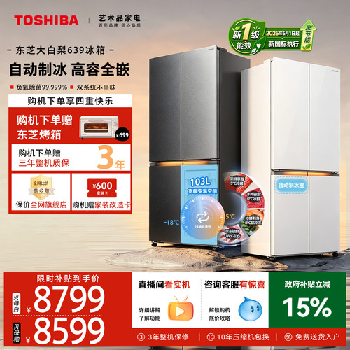 东芝大白梨大容量双系统风冷冰箱