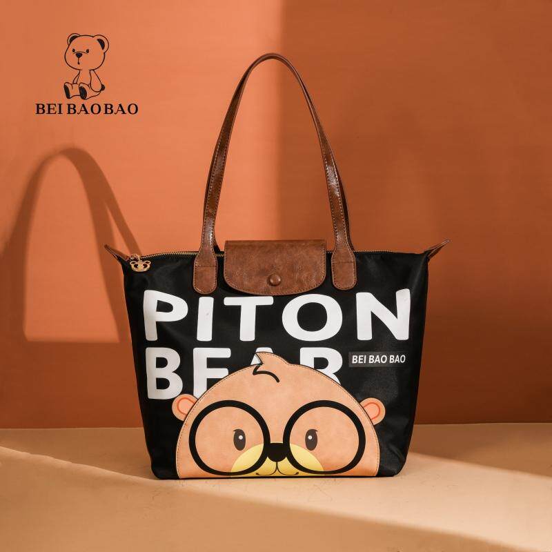 北包包新款托特包女休闲时尚通勤包高质牛津布经典卡通百搭腋下包