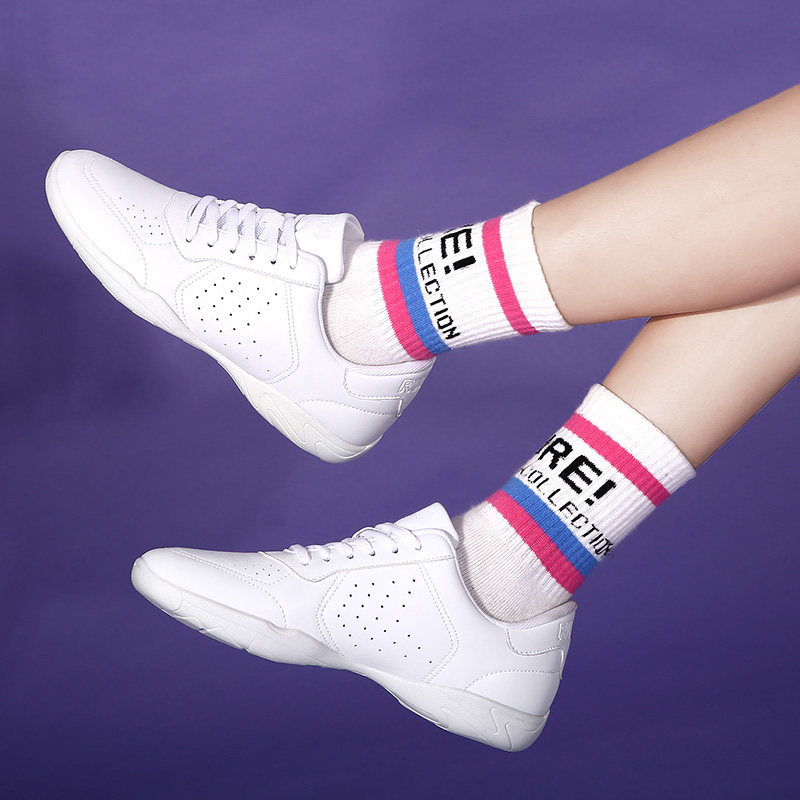 舞随心动竞技健美操比赛训练鞋儿童成人啦啦操体操鞋小白鞋广播操