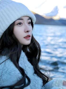 帽子针织帽大头围白色毛线帽冬女款川西旅游登山帽适合方圆脸冷帽