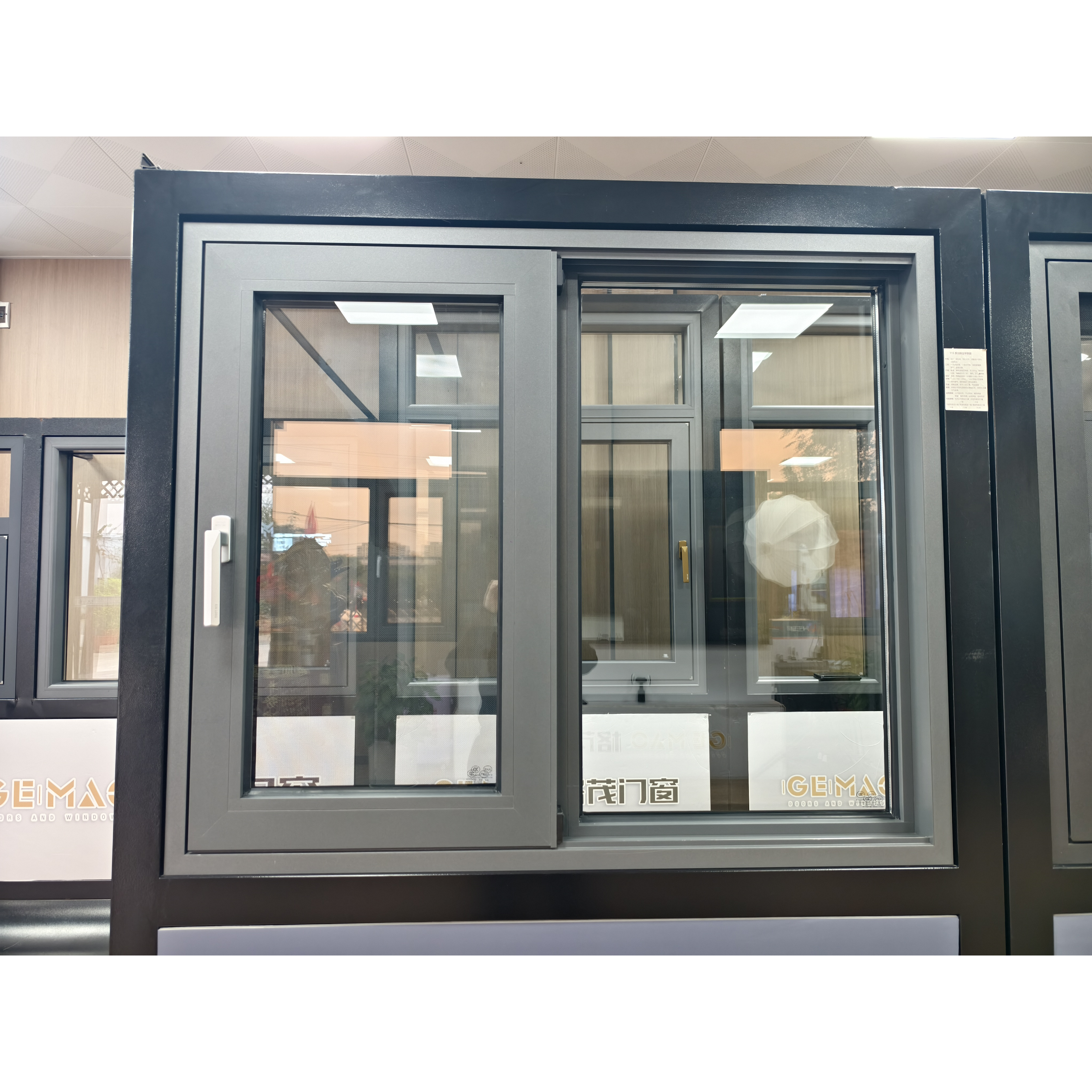 侧压平移断桥铝系统门窗推拉隔音