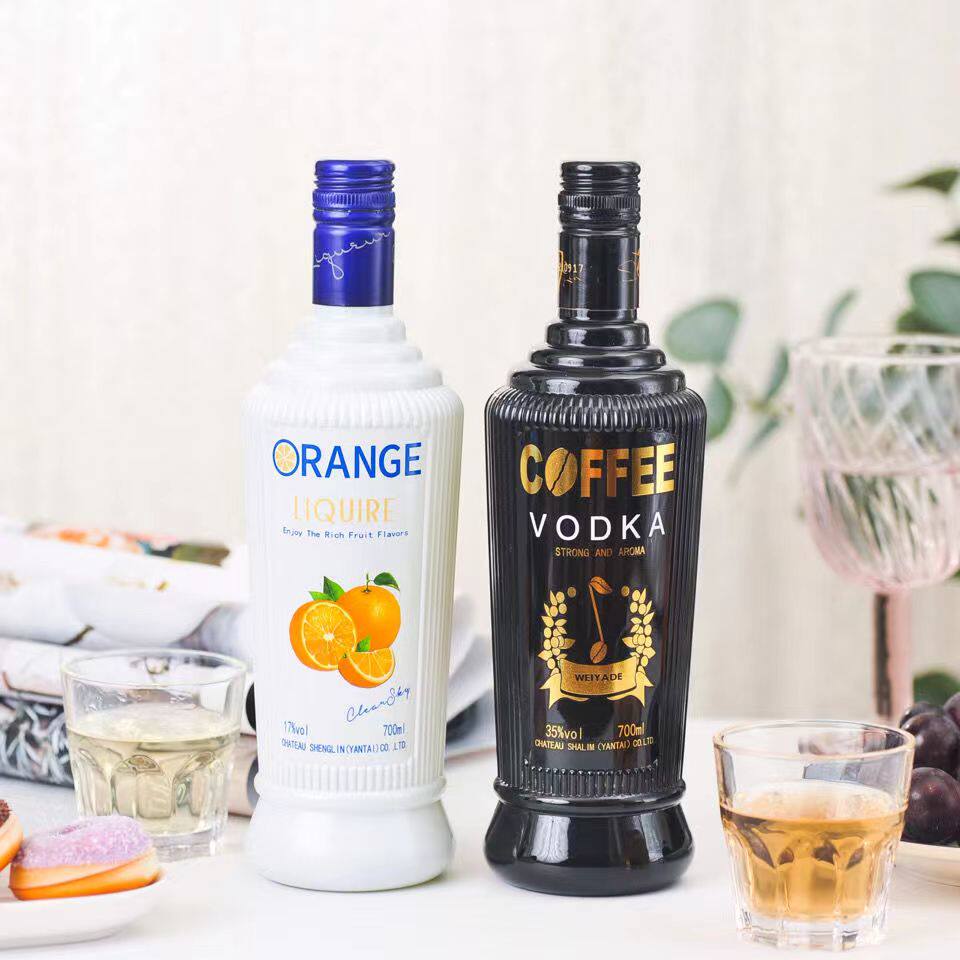 高度烈酒洋酒咖啡伏特加35度700ML烈酒基酒KTV酒吧用酒夜场酒