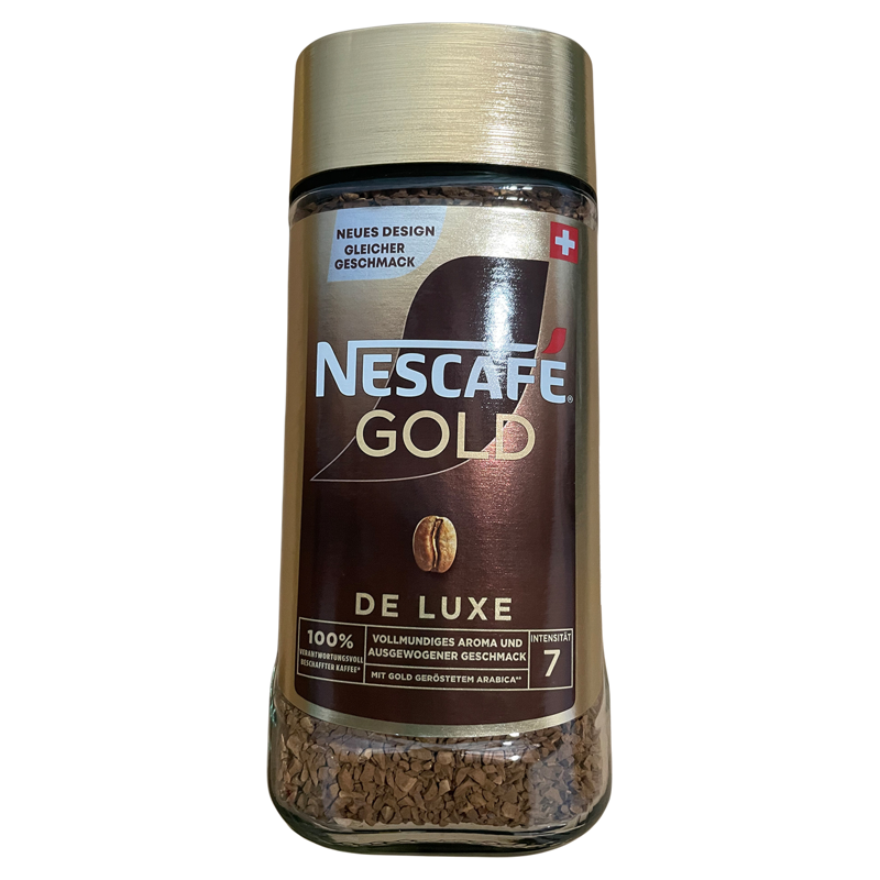 瑞士原装雀巢金牌咖啡nescafe gold冻干速溶纯咖啡黑咖啡200g瓶装