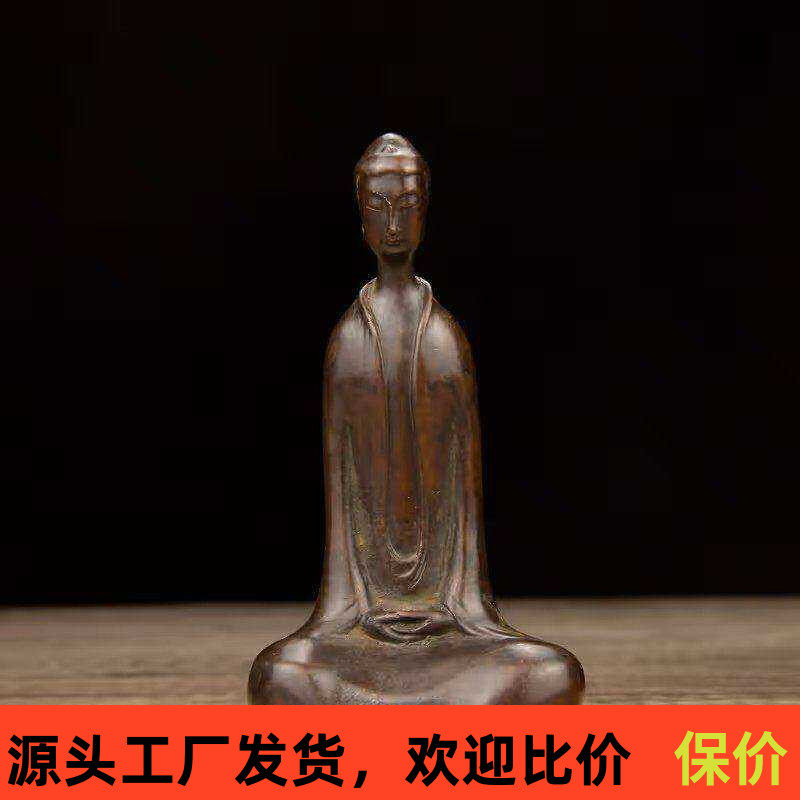 复古北齐佛像坐禅释迦摩尼佛祖家居供奉实心悟道佛像装饰桌面摆件