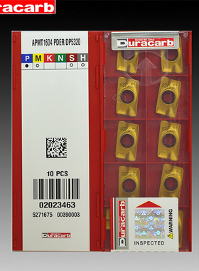 Duracarb杜龙卡浦数控铣刀粒APMT1604PDER DP5320不锈钢材质特惠