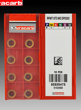 Duracarb杜龙卡浦 数控铣刀片RPMT10T3MO DP5320 R5加厚