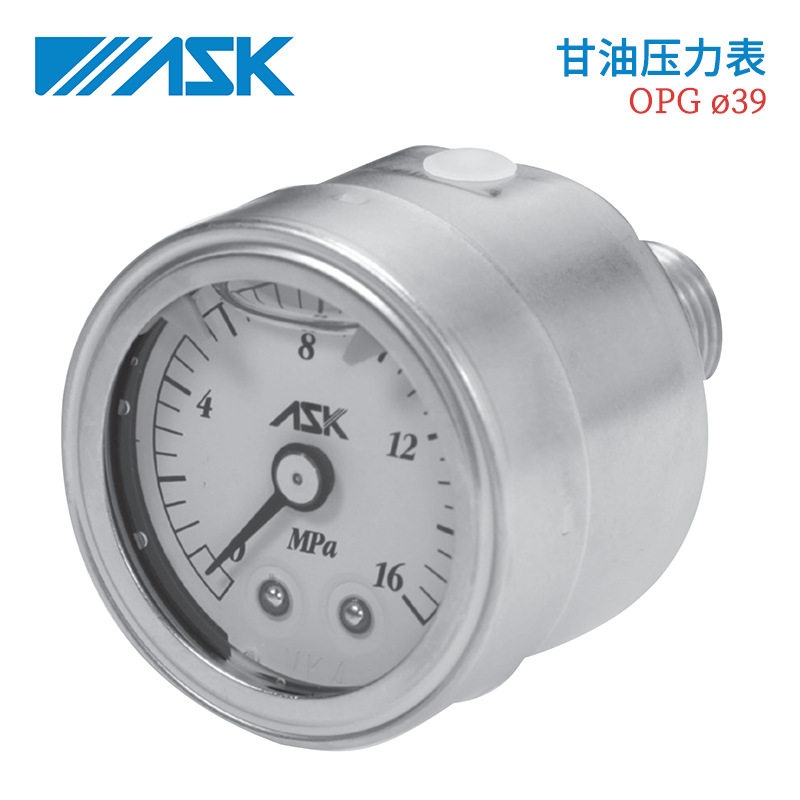 日本ASK压力表OPG-AT-G1/4-60X25MPa/4-60X40MPa/4-60X60MPa - 实物图