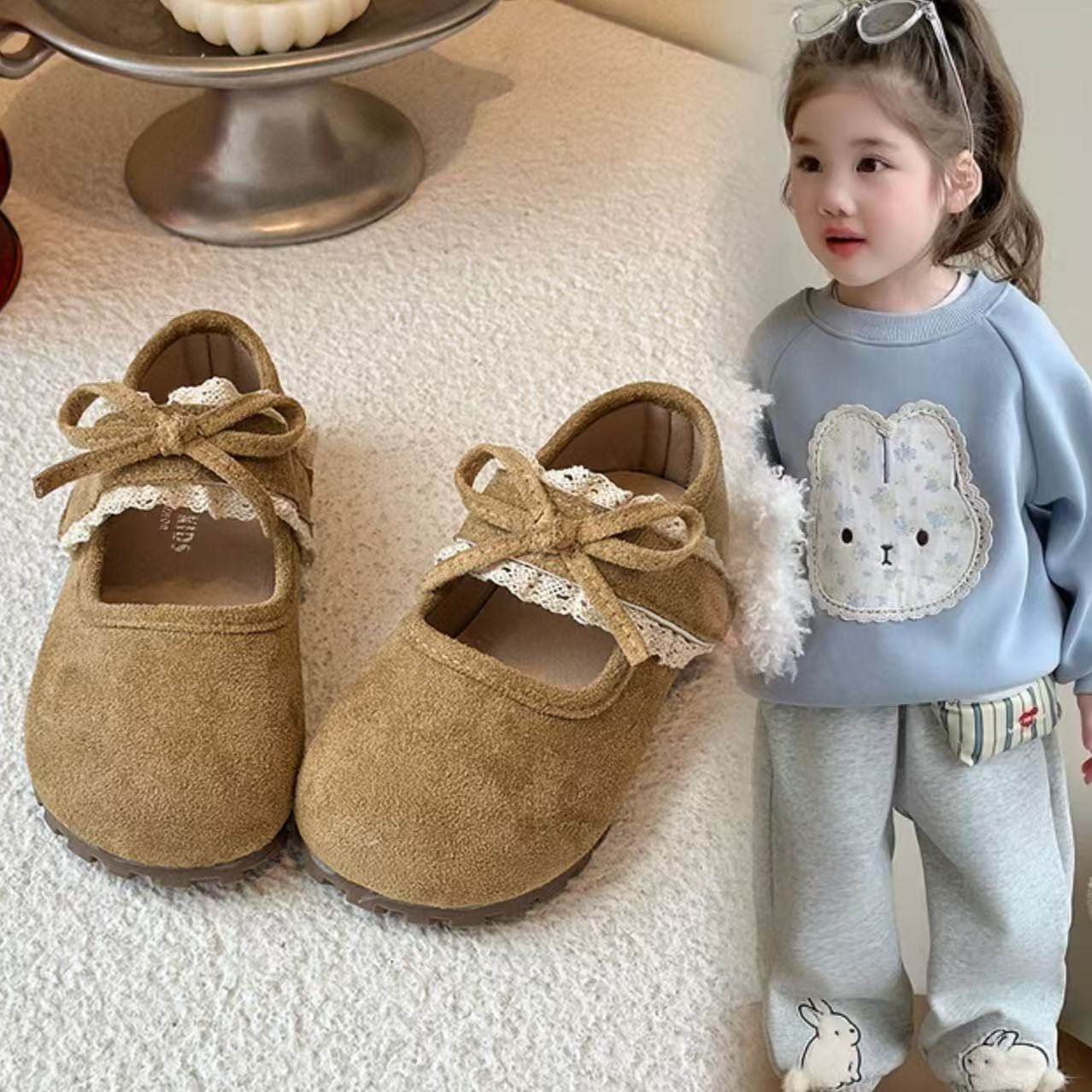 女童皮鞋豆豆鞋春秋2025新款儿童公主浅口勃肯鞋女孩软底洋气单鞋,童鞋/婴儿鞋/亲子鞋,皮鞋,淘宝优惠券,粉丝福利购,淘宝优惠卷