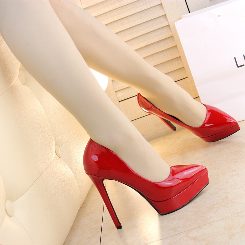 2016 new pattern Extra high heels Stiletto Single shoes Nude color Versatile Tip Waterproof table shoes 12 Cm shoesin the Women's Shoes, Low shoes  category - from Buy2taobao.com to provide professional Taobao agent buy service