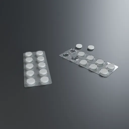 Blender药片3d模型药品写实