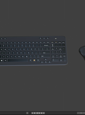 电脑键盘鼠标3D模型含贴图obj/blender/fbx/glb写实